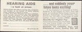 122225 ADVERTISEMENT PROOF 'HEARING AIDS' 1972 25P BOOKLET.