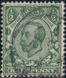 122296 1912 ½D DOWNEY DIE 2 WATERMARK CROWN (SG339) CONSTANT VARIETY 'WHITE SCALES' (SPEC N4k) AND 'NO CROSS ON CROWN'.