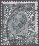 122296 1912 ½D DOWNEY DIE 2 WATERMARK CROWN (SG339) CONSTANT VARIETY 'WHITE SCALES' (SPEC N4k) AND 'NO CROSS ON CROWN'.