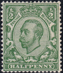 122299 1912 ½D DOWNEY DIE 2 WATERMARK MULTIPLE CYPHER (SG346var) MINT SHADES.