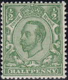 122299 1912 ½D DOWNEY DIE 2 WATERMARK MULTIPLE CYPHER (SG346var) MINT SHADES.