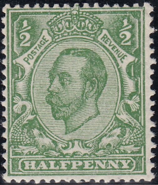 122299 1912 ½D DOWNEY DIE 2 WATERMARK MULTIPLE CYPHER (SG346var) MINT SHADES.
