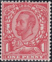 122328 1912 1D DOWNEY DIE 2 WATERMARK SIMPLE CYPHER, MINT SHADES, NO CROSS VARIETY AND WATERMARK VARIETIES (SG345).