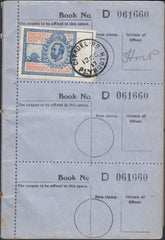 122334 1917 KGV 'POST OFFICE SAVINGS BANK - COUPON DEPOSIT BOOK' WITH 1S COUPON WITHIN, PLYMOUTH CANCELLATION.