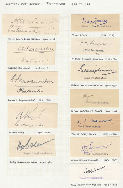 122430 GRIMSBY CANCELLATIONS AND MEMORABILIA.