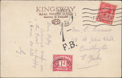 122518 1927 MAIL LONDON PAQUEBOT TO BRIDLINGTON.