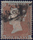 122533 1853-4 DIE 1 1D PL.163 MATCHED PAIR LETTERED MC 1D IMPERF (SG8) AND 1D PERF (SG17).