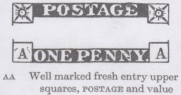 122542 1856-7 DIE 2 PL.44 MATCHED PAIR LETTERED AA WITH RE-ENTRY ON BLUED PAPER (SG29) AND WHITE PAPER (SG40).
