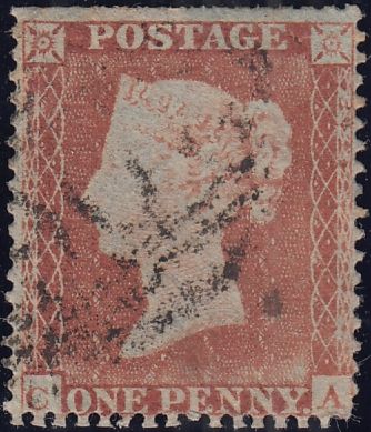 122638 1853-4 1D PL.163 MATCHED PAIR LETTERED CA 1D IMPERF (SG8) ON COVER AND 1D PERF (SG17).