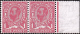 122671 1911 1D DOWNEY DIE 1B WATERMARK CROWN (SG329) VARIETY 'PALE LION' (SPEC N8k), NEW PLATE POSITION.