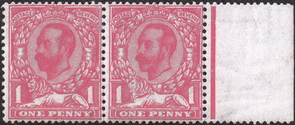 122671 1911 1D DOWNEY DIE 1B WATERMARK CROWN (SG329) VARIETY 'PALE LION' (SPEC N8k), NEW PLATE POSITION.