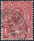 122683 1911 1D DOWNEY DIE 1A WATERMARK CROWN (SG327) USED WITH CONSTANT VARIETY 'FLEUR-DE-LIS' (SPEC N7h).