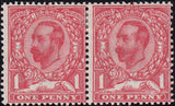 122716 1911 1D DOWNEY DIE 1B WATERMARK CROWN (SG329) HORIZONTAL PAIR WITH VARIETY N8i.