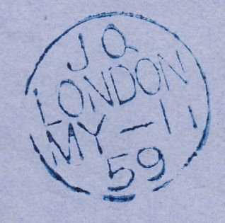 122758 1856-7 DIE 2 1D PL.42 MATCHED PAIR LETTERED RI ON BLUED PAPER (SG29) AND WHITE PAPER (SG40).