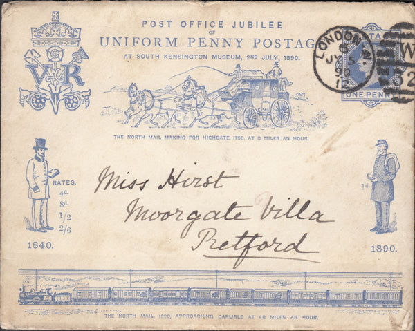 122773 1882-1934 GROUP OF INCOMING MAIL TO A MISS HURST OF RETFORD.