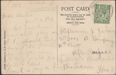 122830 1915 MAIL TO A RIFLE BRIGADE IN HANTS WITH 'CLAPGATE WIMBORNE' RUBBER DATE STAMP.