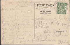 122830 1915 MAIL TO A RIFLE BRIGADE IN HANTS WITH 'CLAPGATE WIMBORNE' RUBBER DATE STAMP.