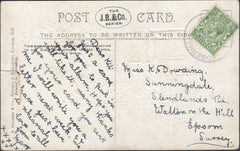 122834 1913 MAIL TO EPSON WITH 'SEDGEHILL/SHAFTESBURY' RUBBER DATE STAMP.