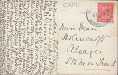 122836 1918 MAIL TO STOKE WITH 'SANDFORD ORCAS' RUBBER DATE STAMP.