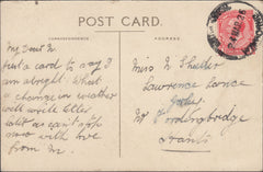 122864 1925 MAIL TO FORDINGBRIDGE WITH 'HINTON MARTELL WIMBORNE' RUBBER DATE STAMP.