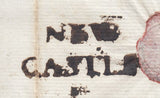122930 1782 MAIL NEWCASTLE TO EDINBURGH WITH 'NEWCASTLE' TWO LINE HAND STAMP (NR485).