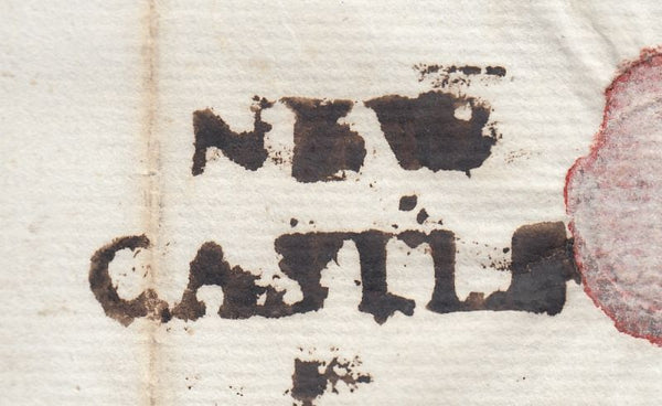 122930 1782 MAIL NEWCASTLE TO EDINBURGH WITH 'NEWCASTLE' TWO LINE HAND STAMP (NR485).