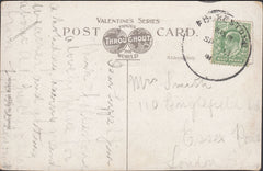 123007 1911 MAIL TO LONDON WITH 'FOLKESTONE' SKELETON DATE STAMP.