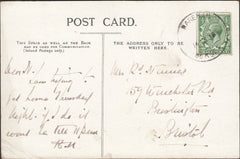 123013 1916 MAIL TO BRISTOL WITH 'WAREHAM DORSET' SKELETON DATE STAMP.