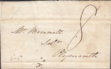 123037 1830 MAIL HOLSWORTHY (DEVON) TO PLYMOUTH WITH 'OKEHAMPTON/5'' CLAUSE POST' HAND STAMP (DN997).