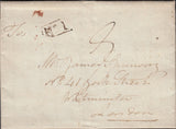123038 1835 MAIL CHARLTON (DOVER) TO LONDON WITH 'DOVER PY POST' HAND STAMP (KT373).