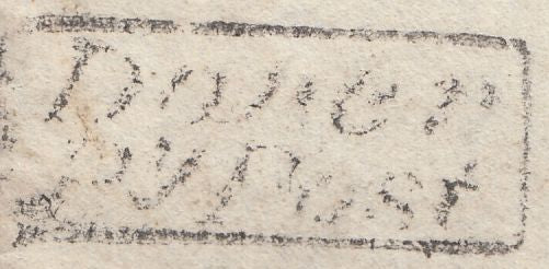 123038 1835 MAIL CHARLTON (DOVER) TO LONDON WITH 'DOVER PY POST' HAND STAMP (KT373).