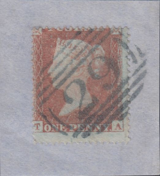 123092 1854 PL.203 (SG17)(TA) WITH SUPERB STRIKE '29' OF ASHBURTON IN BLUE (SPEC C1ub).