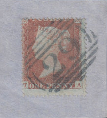 123092 1854 PL.203 (SG17)(TA) WITH SUPERB STRIKE '29' OF ASHBURTON IN BLUE (SPEC C1ub).