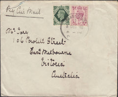 123100 1940 MAIL BLANDFORD TO VICTORIA AUSTRALIA.