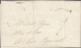 123132 1813 MAIL MEVAGISSEY TO PLYMOUTH WITH 'MEVAGISSEY' HAND STAMP (CO211).