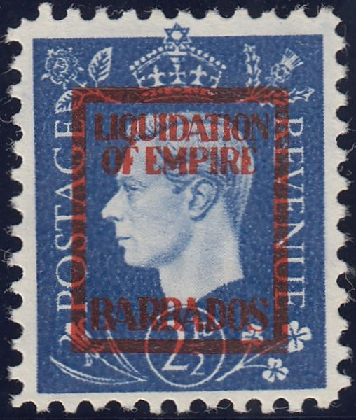 123245 1944 2½D GERMAN PROPAGANDA FORGERY/BARBADOS.