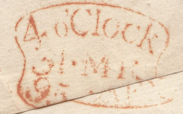 123310 1795 'TITCHFD ST 3' RECEIVING HOUSE HAND STAMP LONDON PENNY POST (L420).