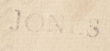 123338 1775 MAIL WITHIN LONDON WITH 'JONES' LONDON RECEIVER'S HAND STAMP.