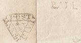 123385 1780 WRAPPER USED IN LONDON WITH WESTMINSTER DOCKWRA (L363) AND STRAIGHT LINE 'BALL' RECEIVER'S HAND STAMP.