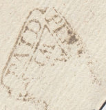 123386 1781 MAIL USED IN LONDON WITH WESTMINSTER DOCKWRA HAND STAMP (L363) AND 'FARRELL' STRAIGHT LINE RECEIVER'S HAND STAMP.