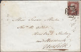123410 1841 1D RED PLATE 11 (SG7)(PL) ON COVER LONDON TO NORWICH.
