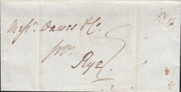 123423 1838 MAIL BUXTED (SUSSEX) TO RYE WITH 'UCKFIELD PY POST' HAND STAMP (SX1238).