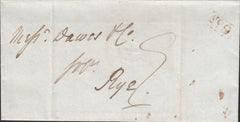 123423 1838 MAIL BUXTED (SUSSEX) TO RYE WITH 'UCKFIELD PY POST' HAND STAMP (SX1238).