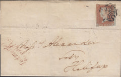 123434 1842 WRAPPER TODMORDEN TO HALIFAX WITH 'TODMORDEN PENNY POST' HAND STAMP (YK2988).