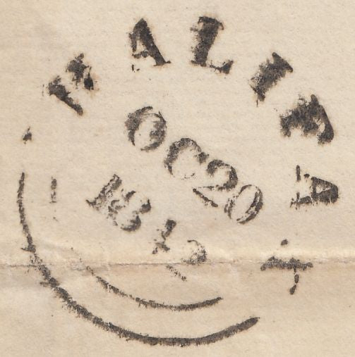 123434 1842 WRAPPER TODMORDEN TO HALIFAX WITH 'TODMORDEN PENNY POST' HAND STAMP (YK2988).