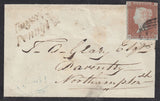 123443 1848 MOURNING ENVELOPE TWYCROSS TO DAVENTRY WITH 'TWYCROSS PENNY POST' HAND STAMP (LC182).