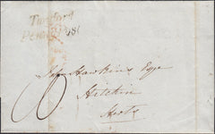 123444 1839 MAIL TWYFORD (HANTS) TO HITCHIN (HERTS) WITH 'TWYFORD PENNY POST' HAND STAMP (HA1424).