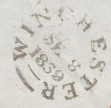 123444 1839 MAIL TWYFORD (HANTS) TO HITCHIN (HERTS) WITH 'TWYFORD PENNY POST' HAND STAMP (HA1424).