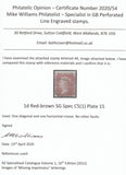 123495 1855 DIE 2 1D PL.15 L.C.16 (SG26)(AK)/MISSING IMPRIMATUR LETTERING.
