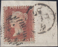 123512 1855 DIE 2 1D PL.18 L.C.14 (SPEC C6)(EI) ON DATED PIECE.